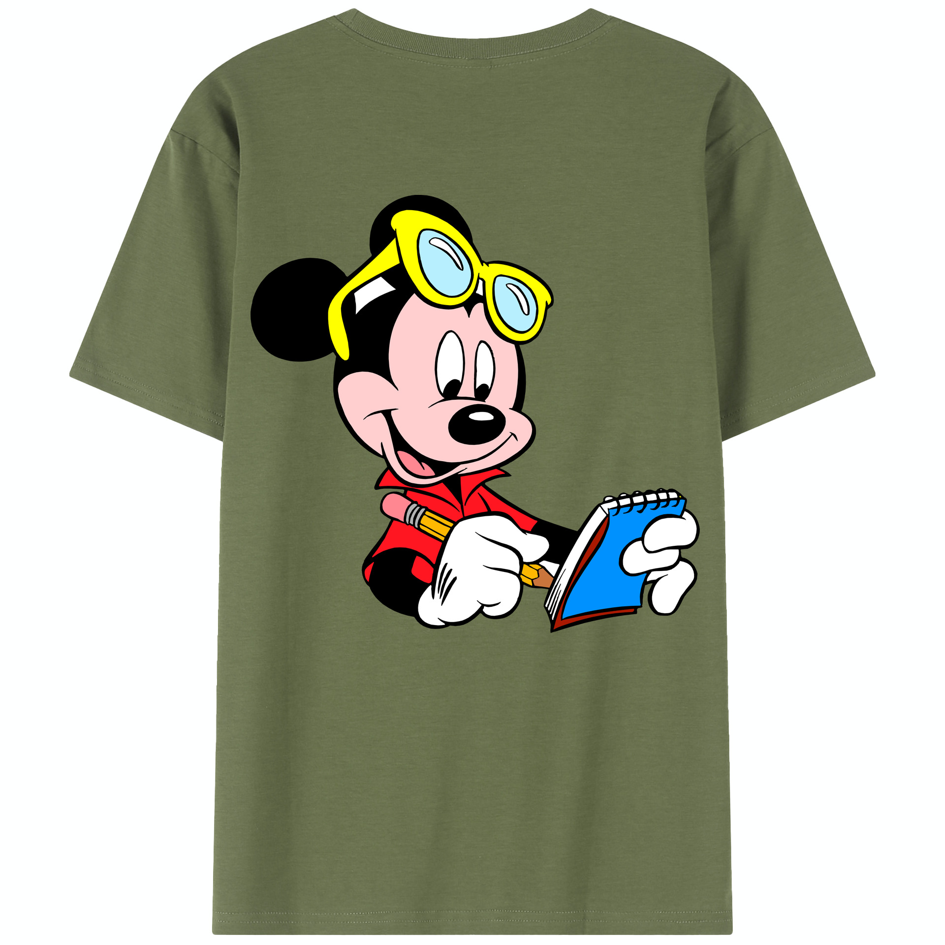 （画像用） ミッキーマウス Mickey Mouse 綿100％半袖Tシャツ（背面プリント）